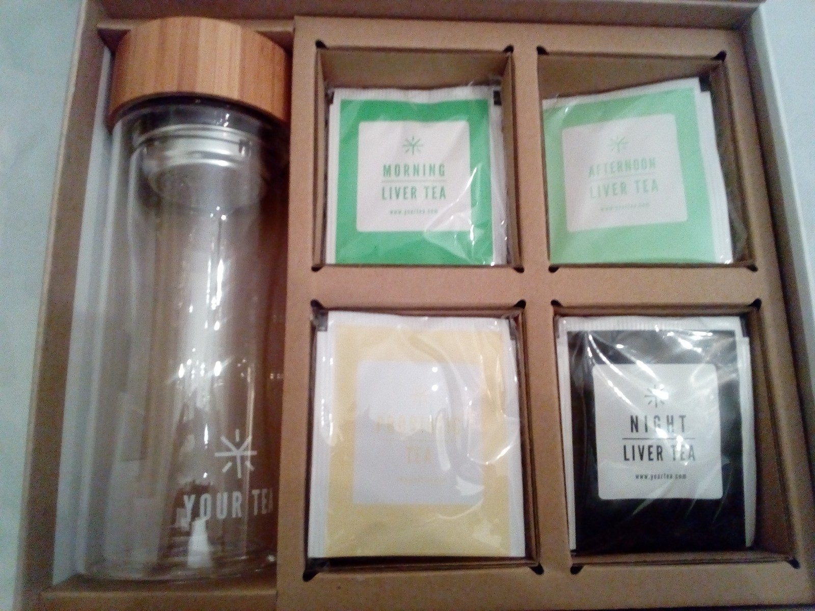 NEW !! Your Tea- 14 Day Liver Cleanse – Including Leak- Proof Glass Thermos