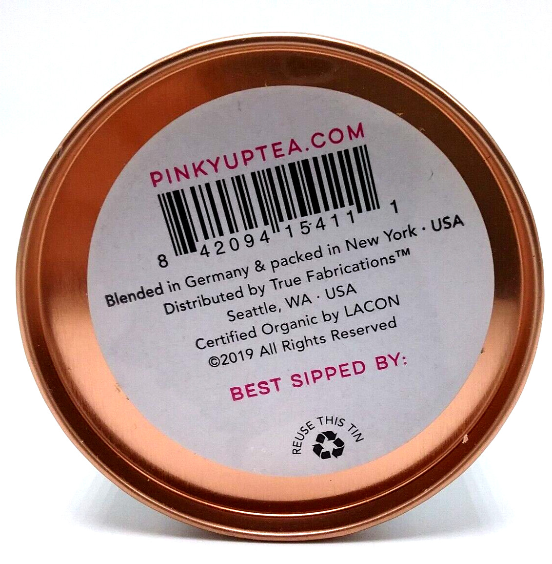 2 Tin Pinky Up Coconut Creme Loose Leaf White Tea w/Flowers 2.8 oz /80g Germany