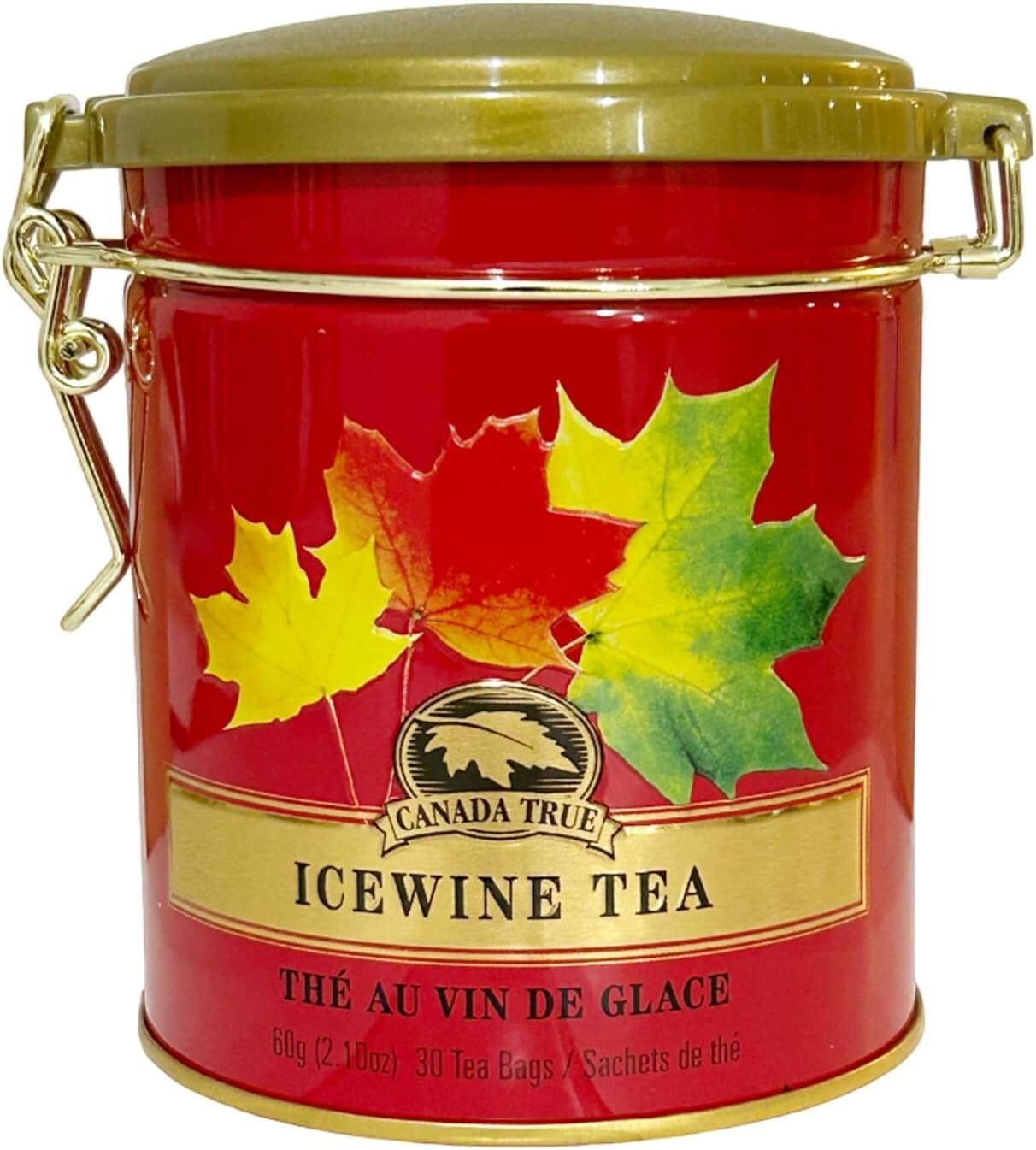 CANADA TRUE Icewine Tea 30 Tea Bags 60g (加拿大CANADA TRUE 冰酒茶 园铁罐装 30茶包 60g)