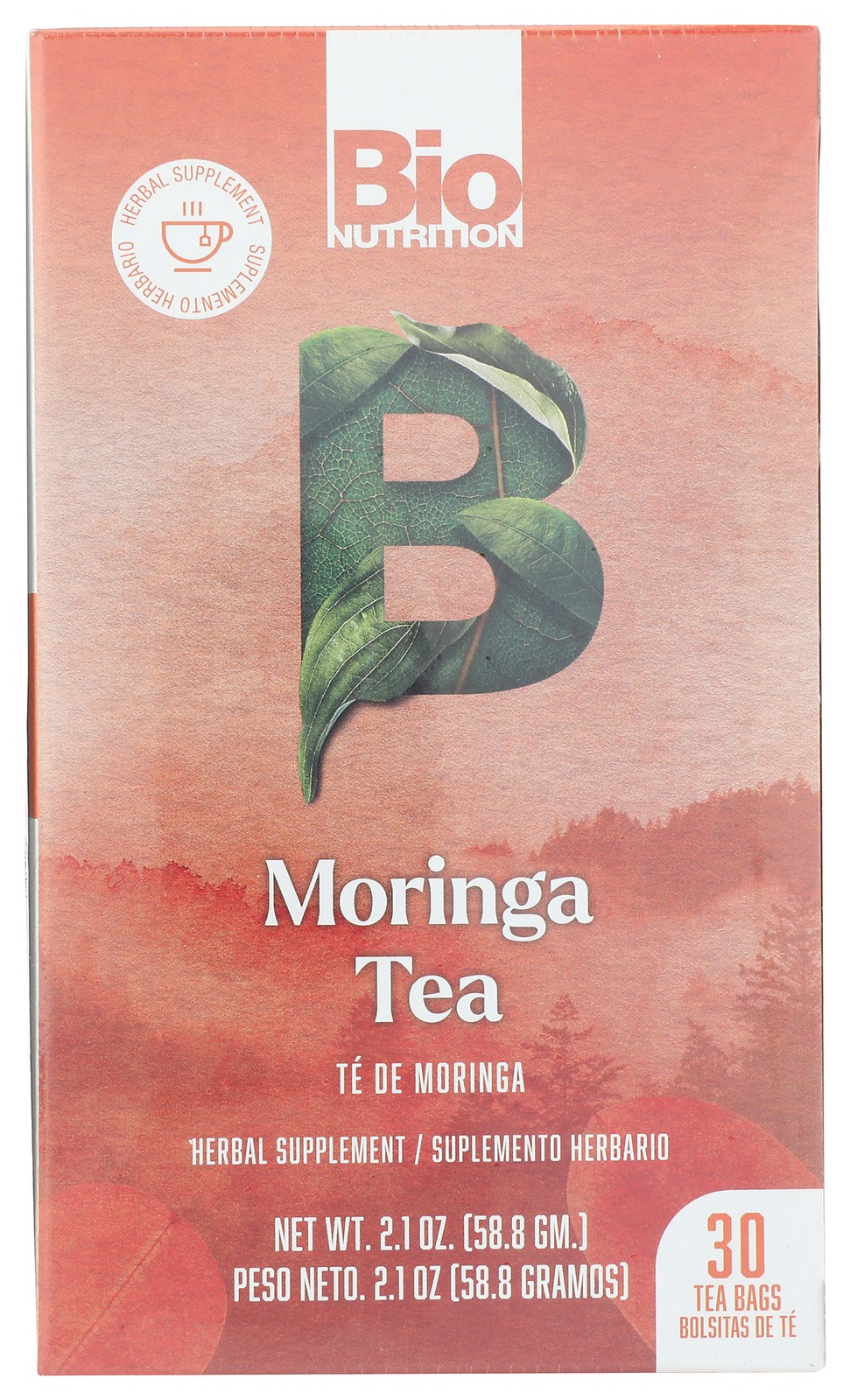 30 Tea Bags Bio Nutrition Moringa Herbal Supplement 1 Pack