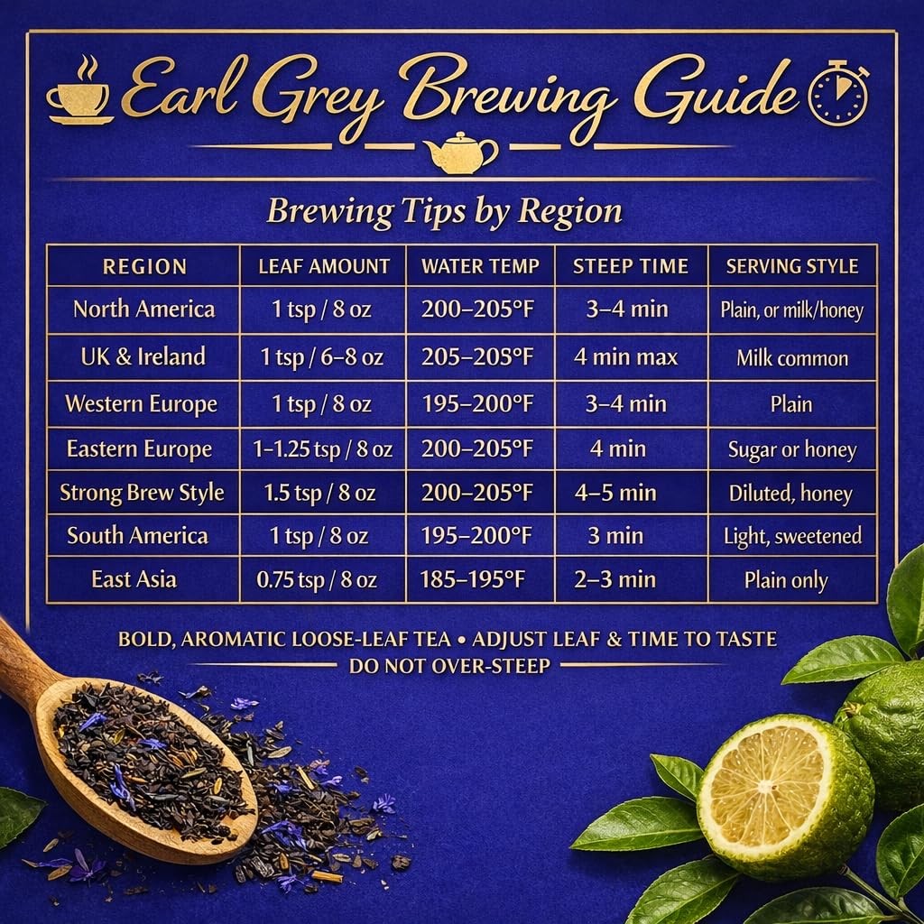 Earl Grey | 1LB (454g) | Loose Leaf Black Tea | Premium Ceylon Tea with Natur…