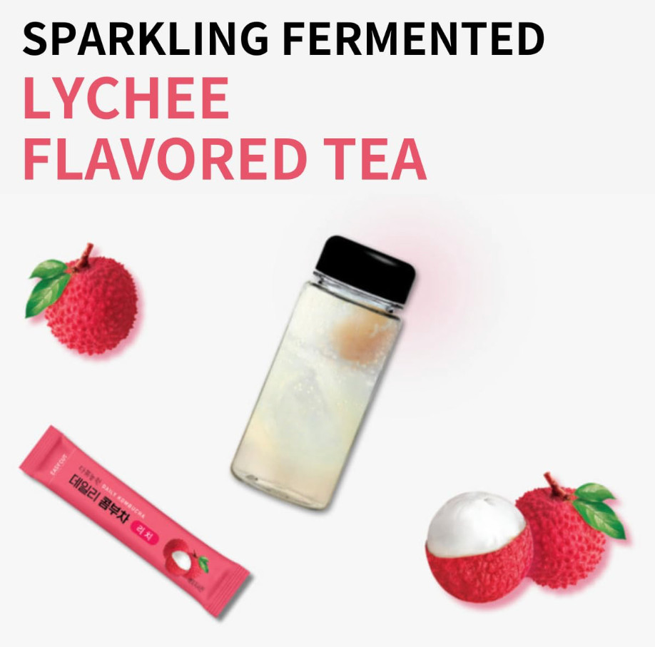 Lychee Garden Kombucha Korea Tea Powder 5g x 20 Sachets
