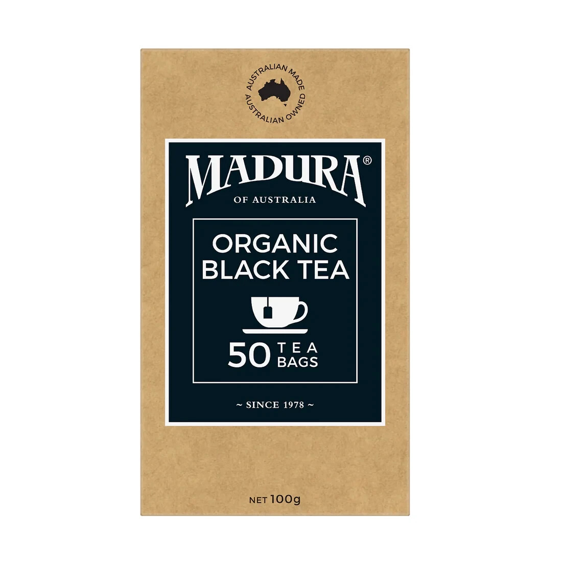 Organic Black Tea Madura Tea 500 Bags, 50 tea bags X 10 boxes = 500 tea bags