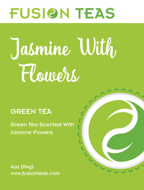 Jasmine with Flowers Green Tea – Organic Loose Leaf – Fusion Teas
