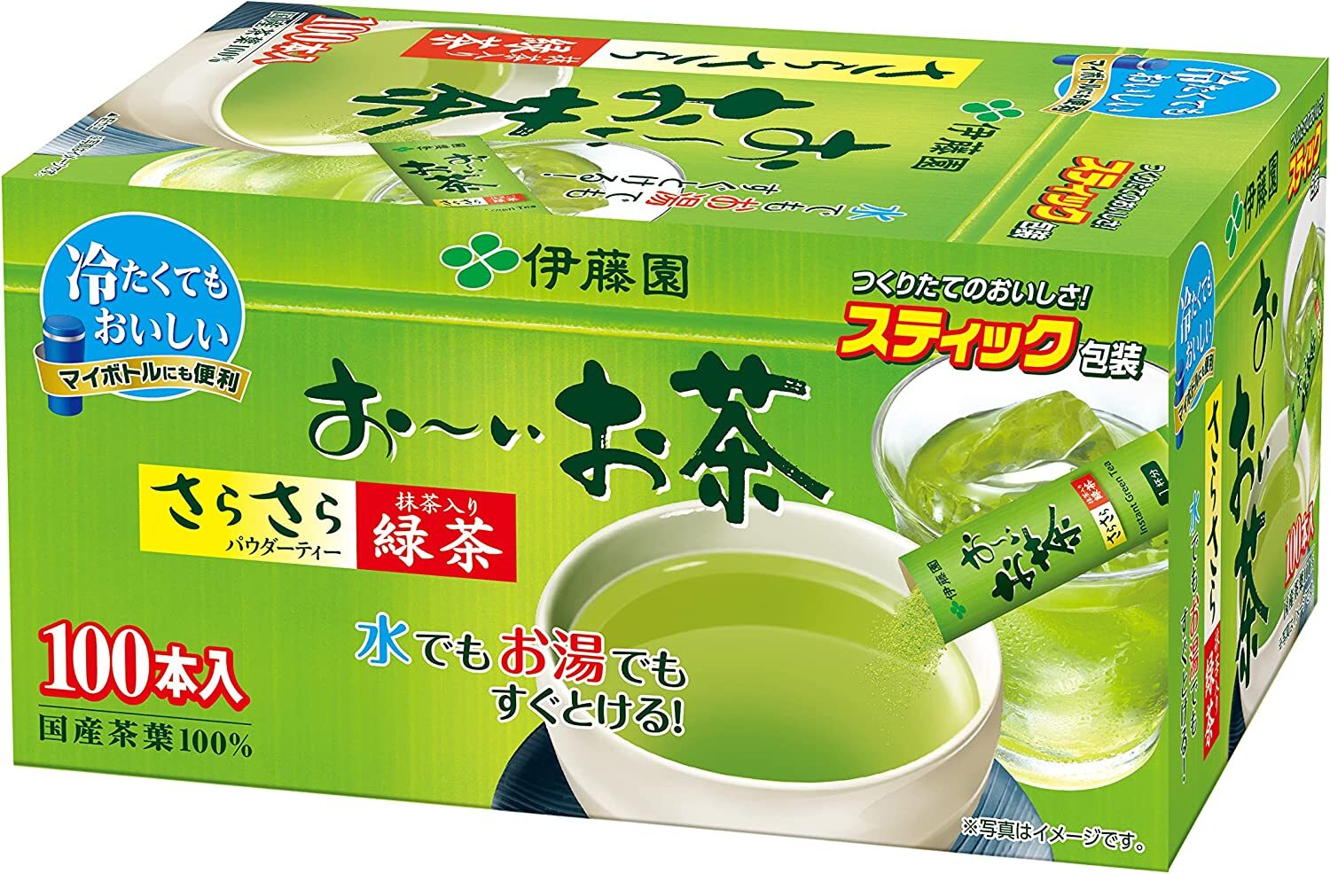 ITOEN Oi Ocha Green Tea Powder 0.8 g X 100 sticks Matcha Blended From Japan