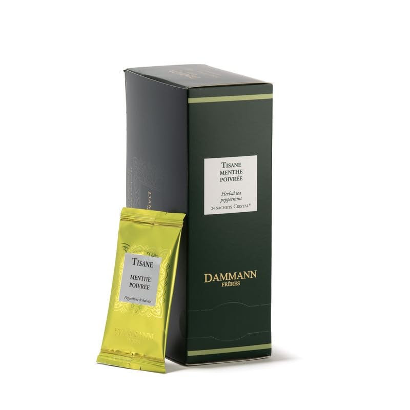 Dammann Freres Herbal Peppermint Tea 24 Wrapped Bags Refreshing Infusion