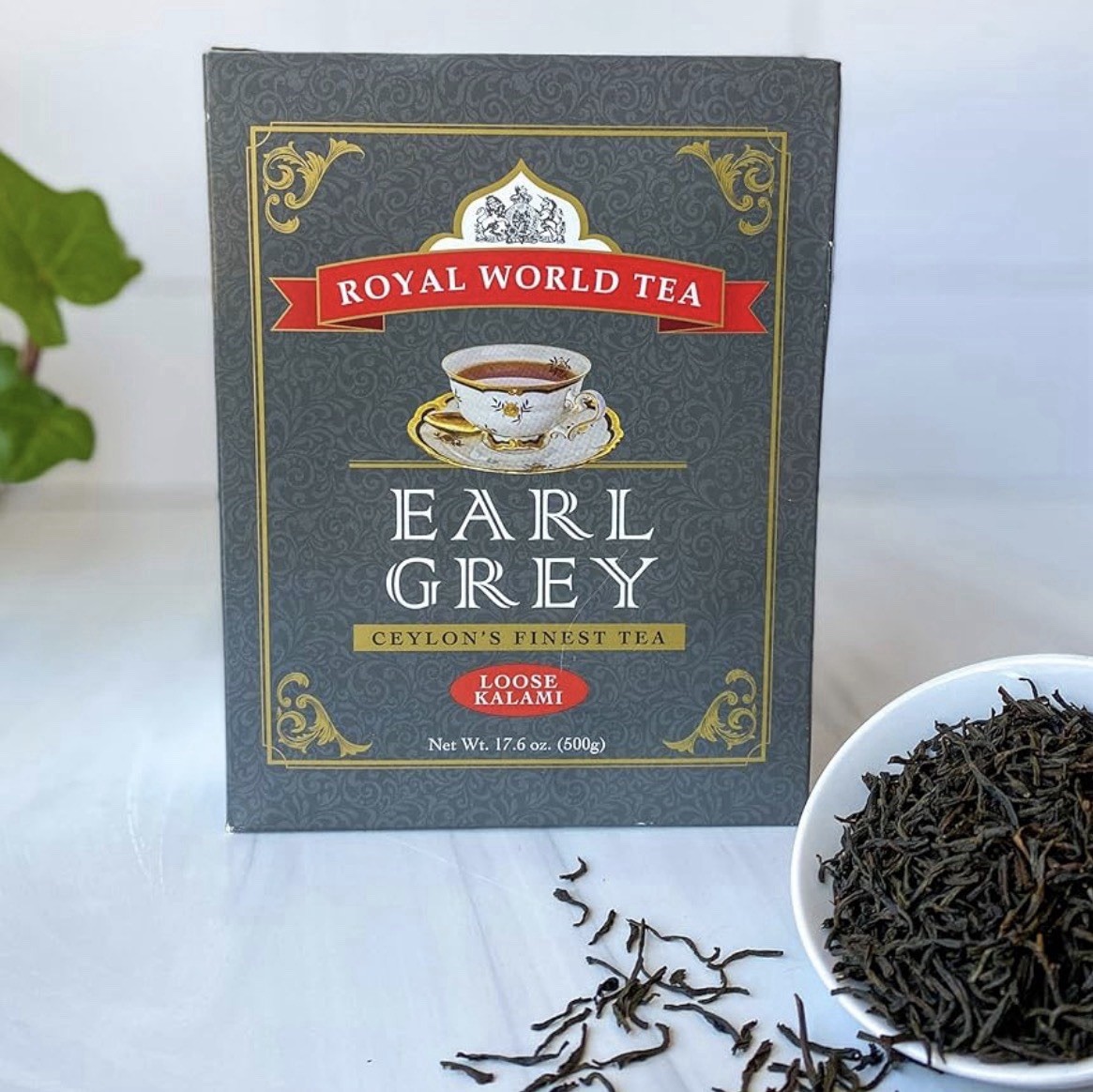 Royal World Earl Grey Loose Leaf Black Tea 17.6oz Bergamot Ceylon Tea