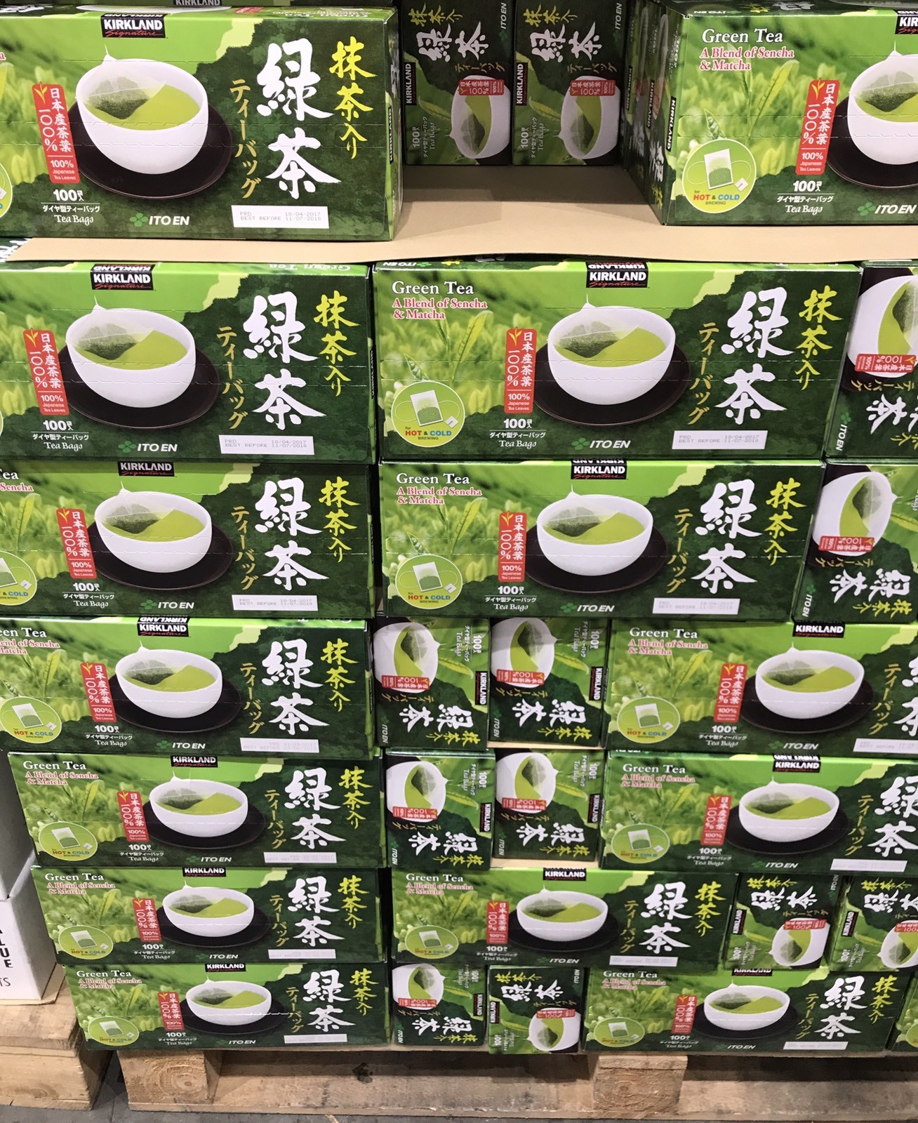 Itoen Japanese Green Tea Bags Sencha Matcha Blend 100pk per Box Product of Japan