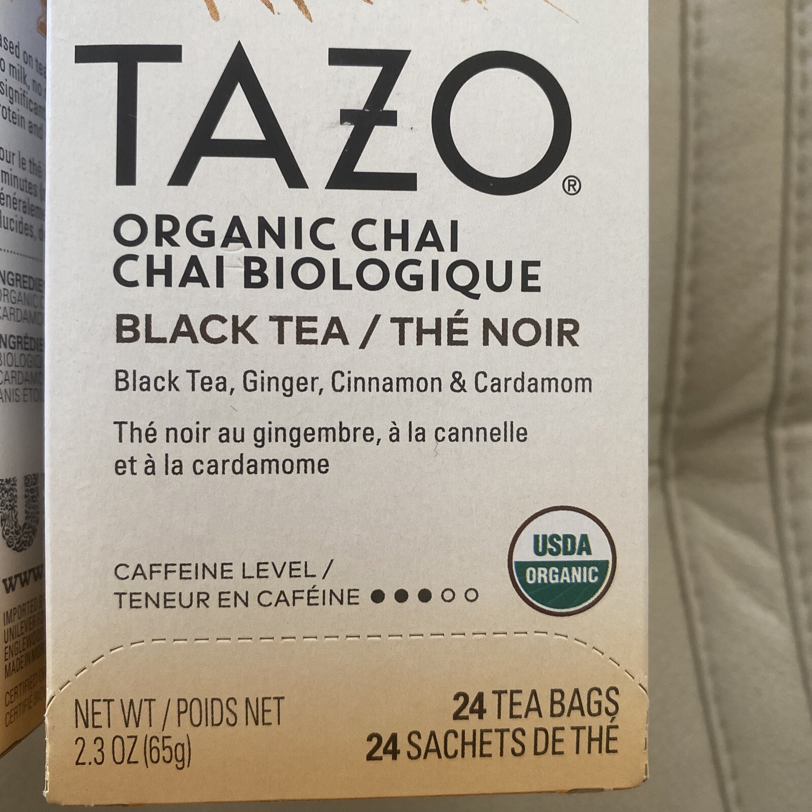 Tazo Organic Chai Tea Bags Black Tea Cinn & Cardamom 24 Count (2 Pack) 7/25/25