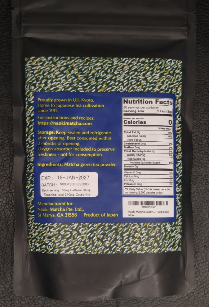 Naoki Superior Blend Ceremonial Grade Matcha Powder 100g – First Harvest Uji