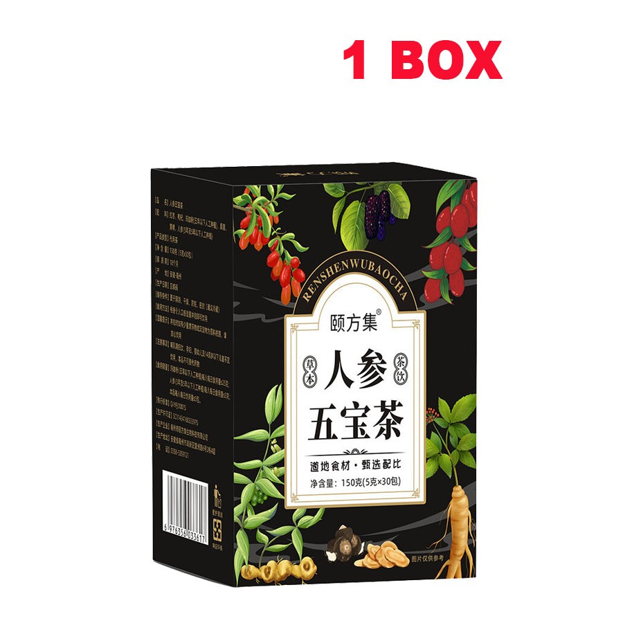 1-5X Kidney Tea Formula Ginseng Five Treasure Tea, Kidney Tea Chinese Herbal Tea
