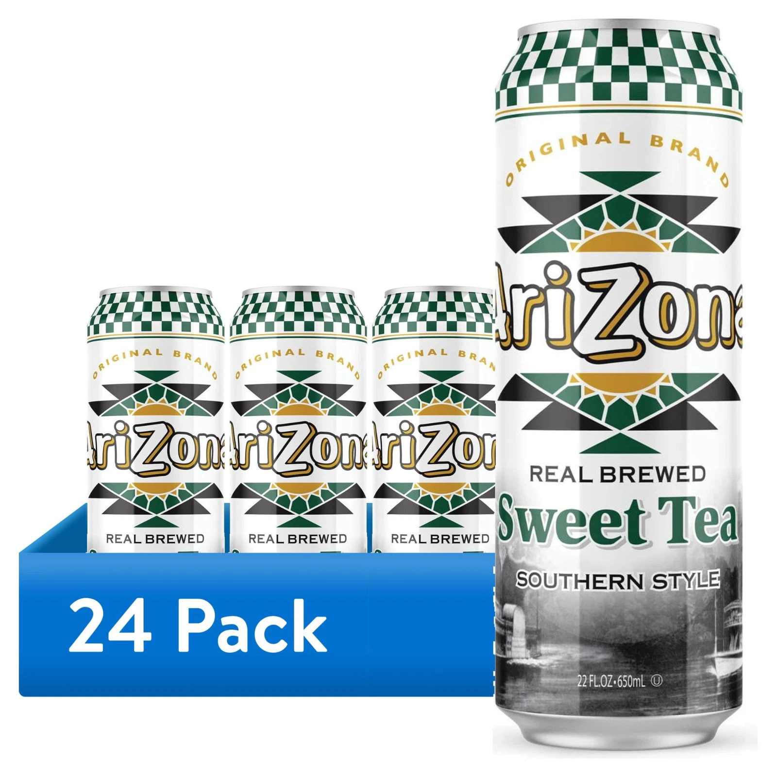 (24 pack) Arizona Real Brewed Southern Style Sweet Tea, 22 Fl. oz.