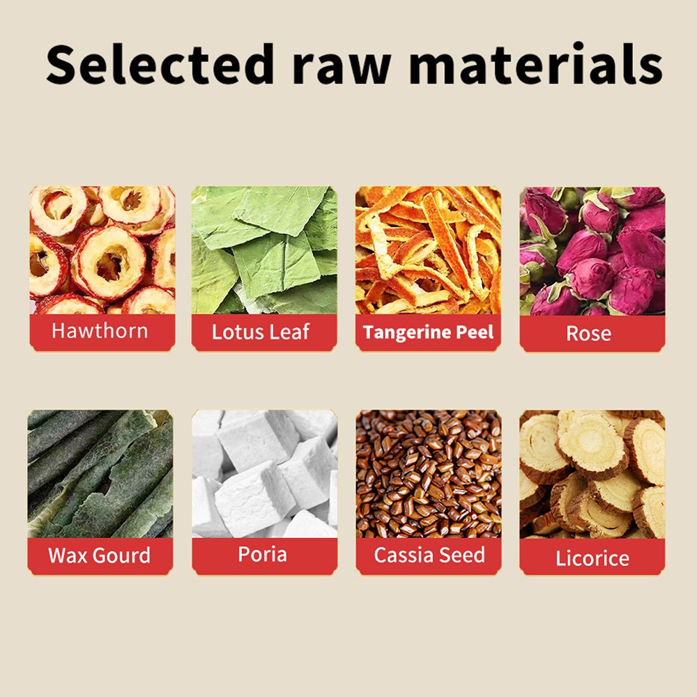 Rose Hawthorn Lotus Leaves Tea Management Healthy Body Shape 5g Per Pack