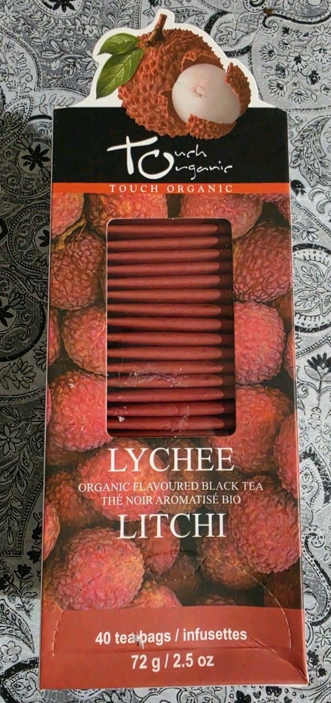 Touch Organic LYCHEE BLACK TEA Bags, 40 Bags, 2.5 oz