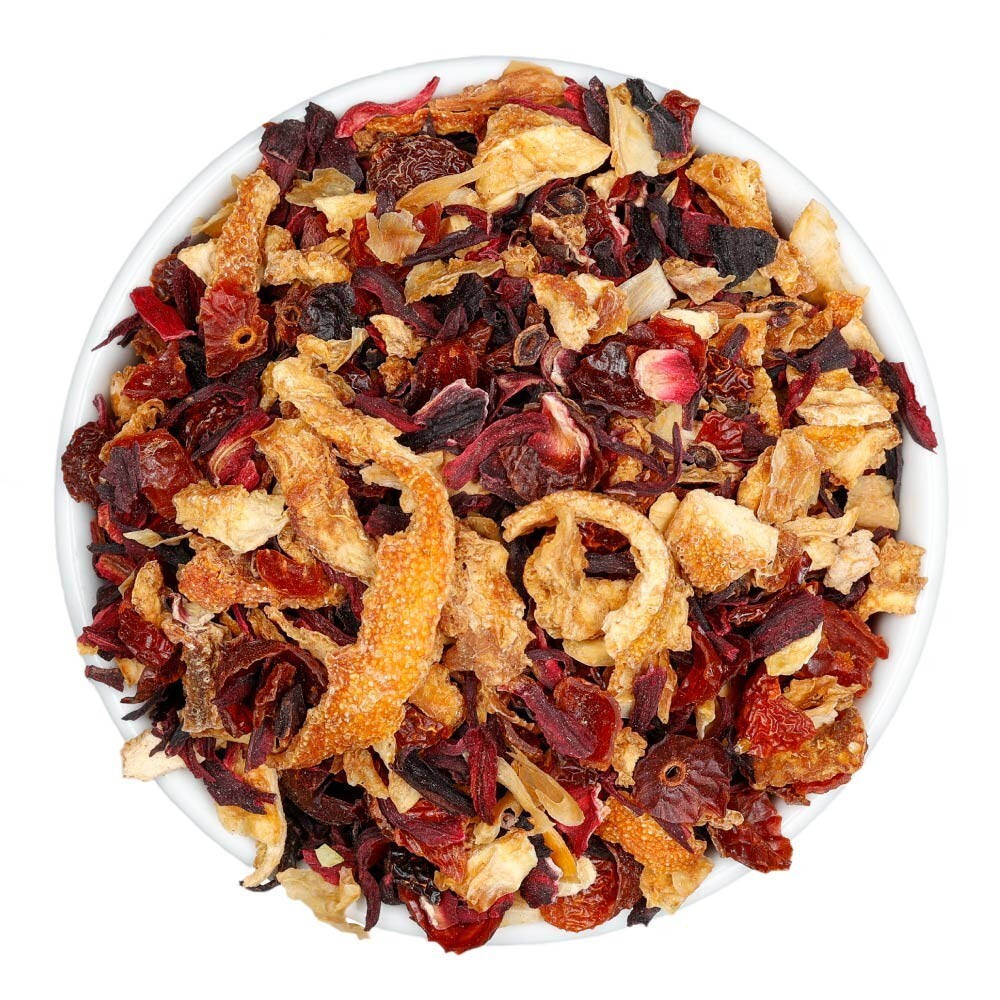 Blood Orange Hibiscus Fruit Tea – Herbal Loose Leaf Tisane – Fusion Teas
