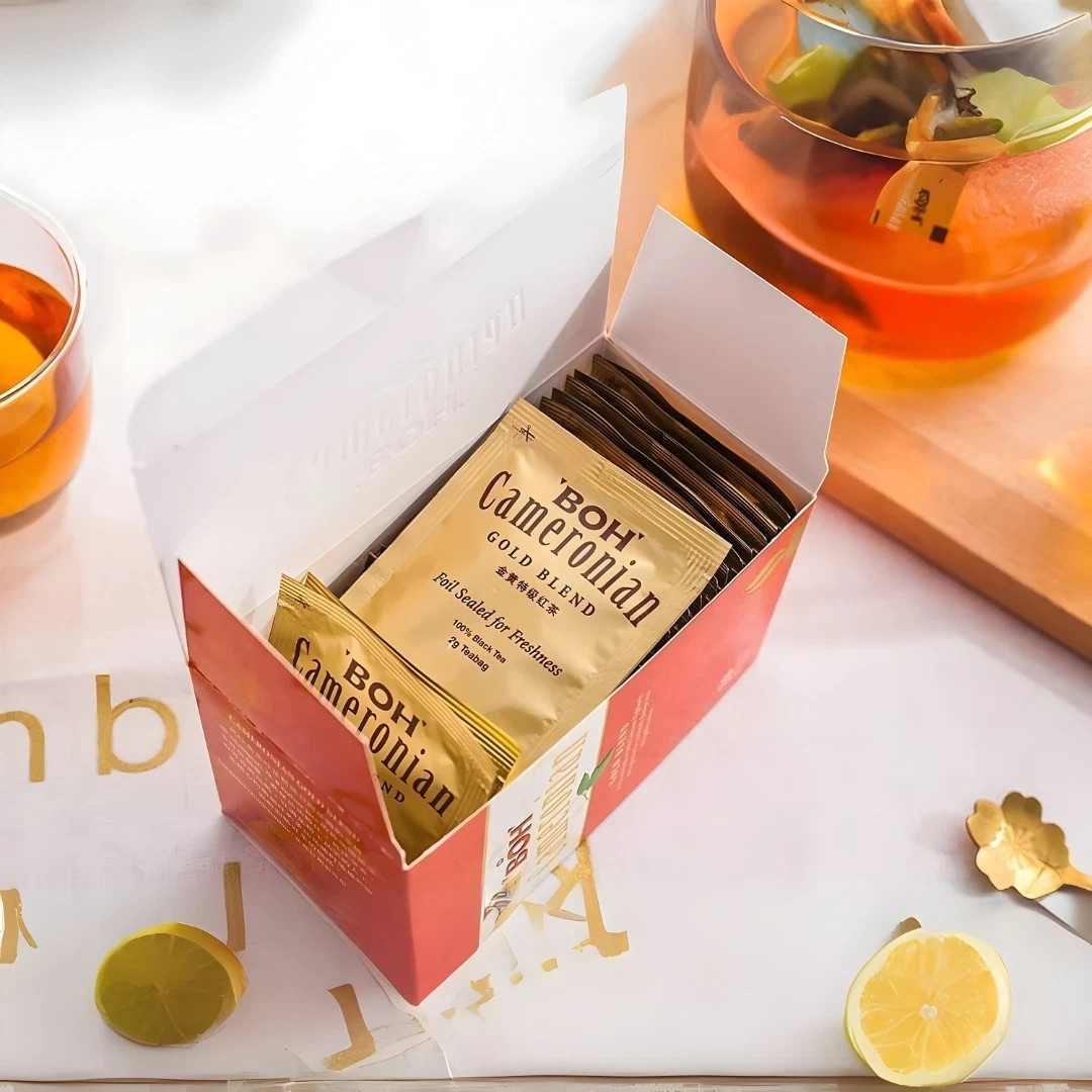 BOH Plantation Cameronian Gold Blend Tea 60 teabags Foil Sealed Malaysia Cameron