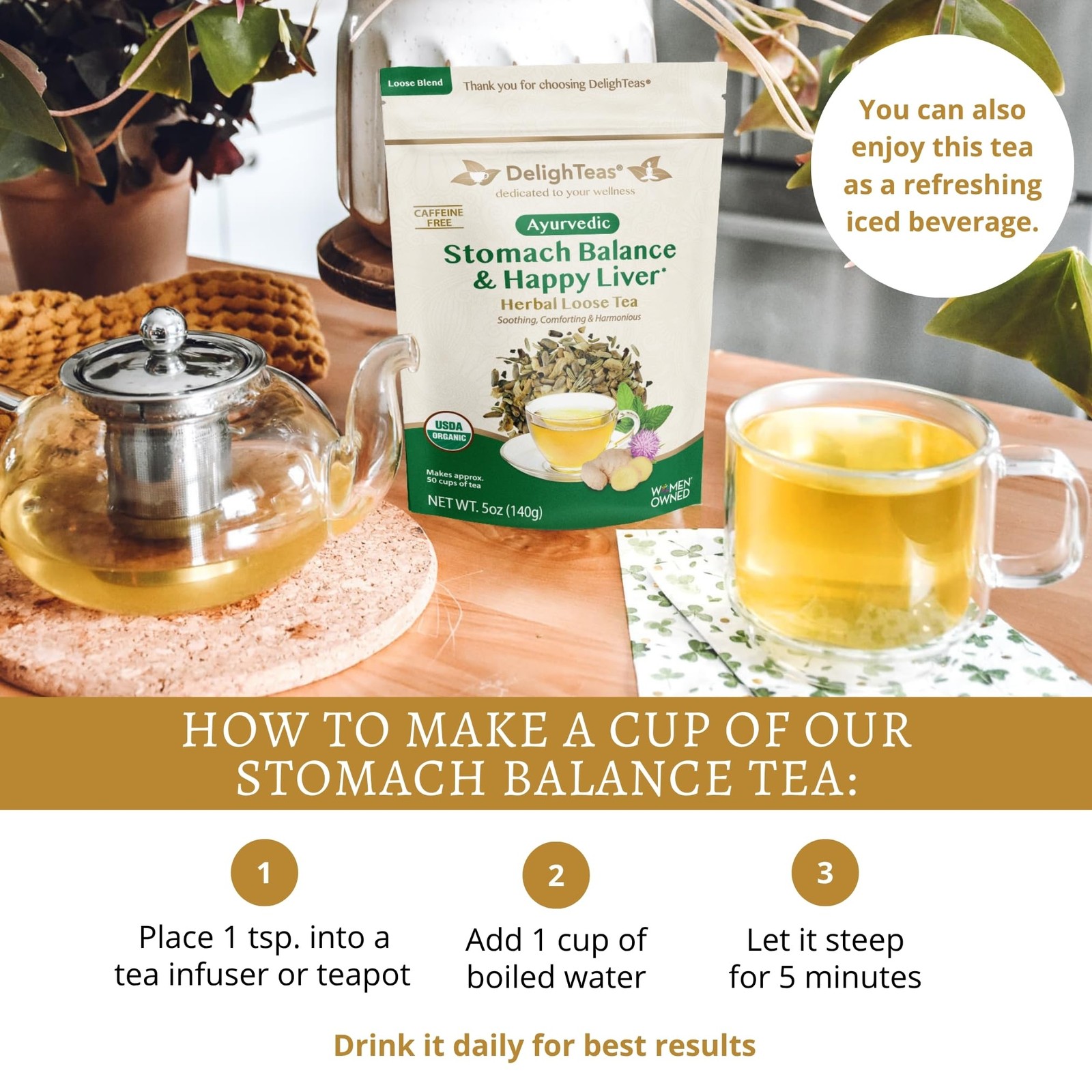 Stomach & Liver Tea | Ayurvedic Herbal Blend for Digestion | Organic Milk Thi…