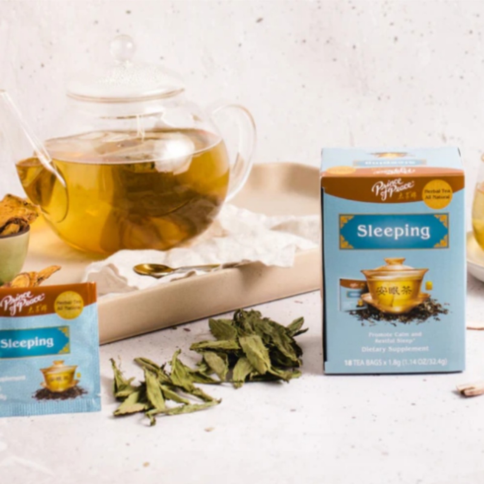 Prince of Peace Sleeping Tea, 18 Tea Bags Each Box-6 Boxes