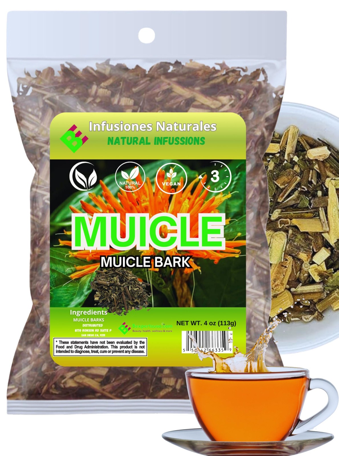 Mexican Honeysuckle Herbal Tea – 4 oz – 100 Natural, Vegan, Non-GMO