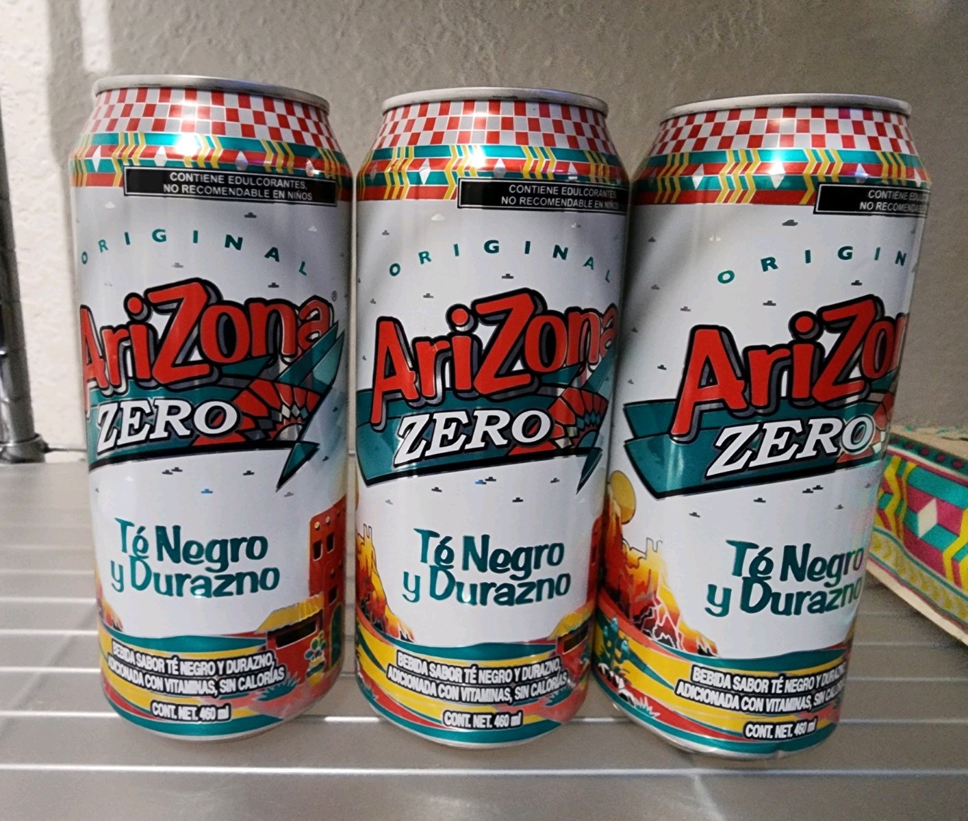 AriZona Tea Zero Can Collectible- Black Tea With Peach 460 ml from Mexico