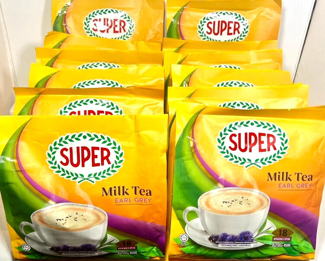 Super 3-In-1 Instant Earl Grey Milk Tea 18 Sticks x 25g (Pack of 12)~6/2026