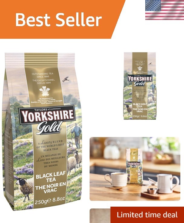 Rich & Bright Yorkshire Gold Loose Leaf Tea, 8.8 Oz – Ideal for Milk or Lemon