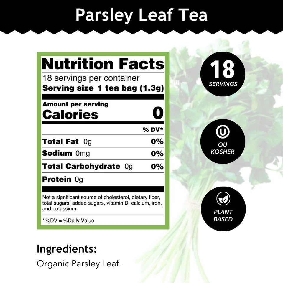– Organic Parsley Leaf Tea – Herbal Tea – for Health & Wellbeing – with Antioxid