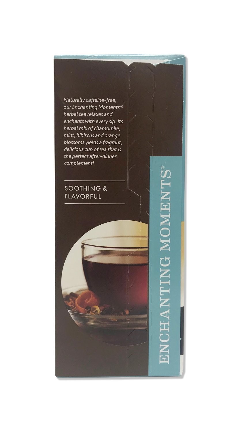 Enchanting Moments Herbal Tea 25 Count Caffeine Free Chamomile Mint Hibiscus