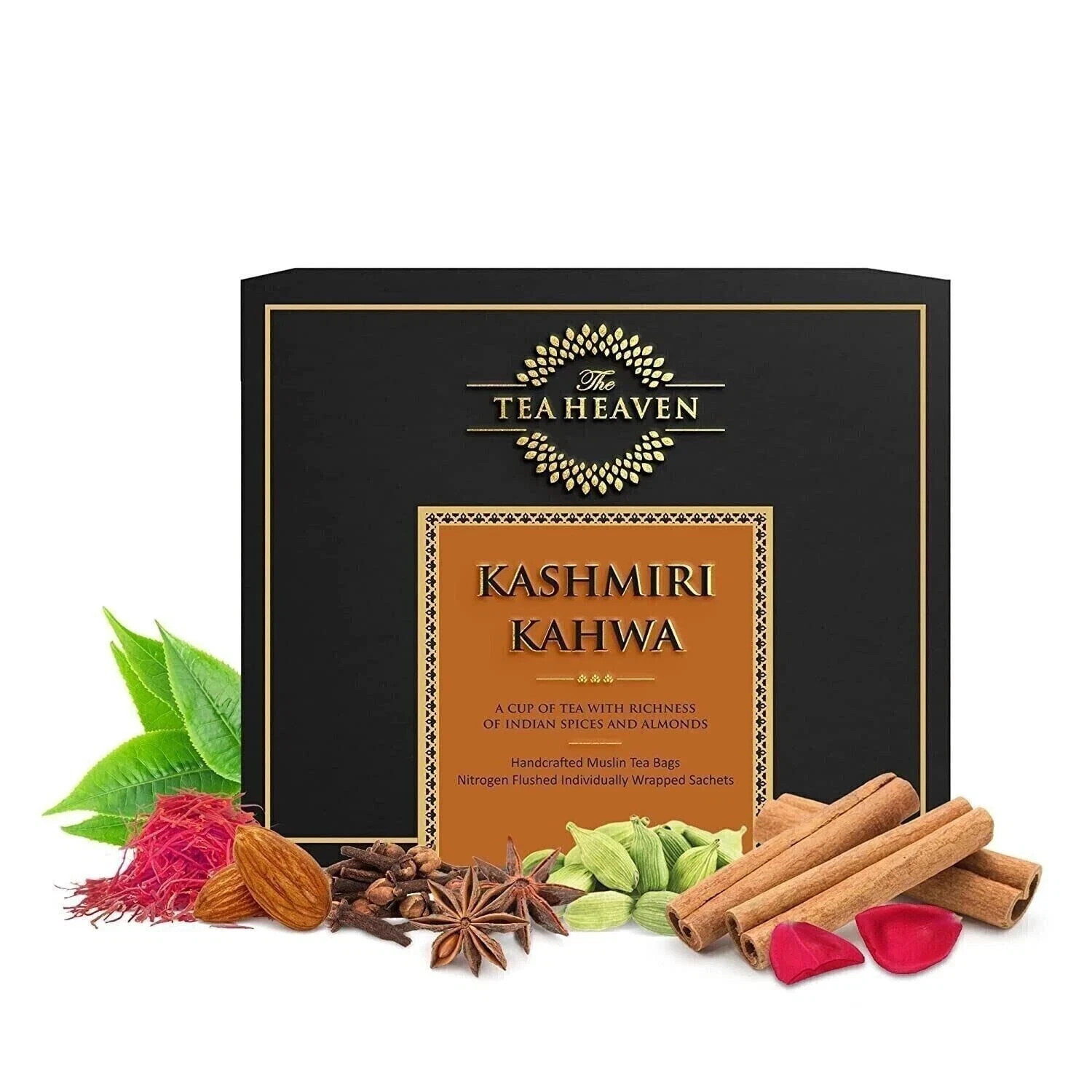 The Tea Heavenea Gift Kashmiri Kahwa 17 Tea Bags Free Shipping World Wide
