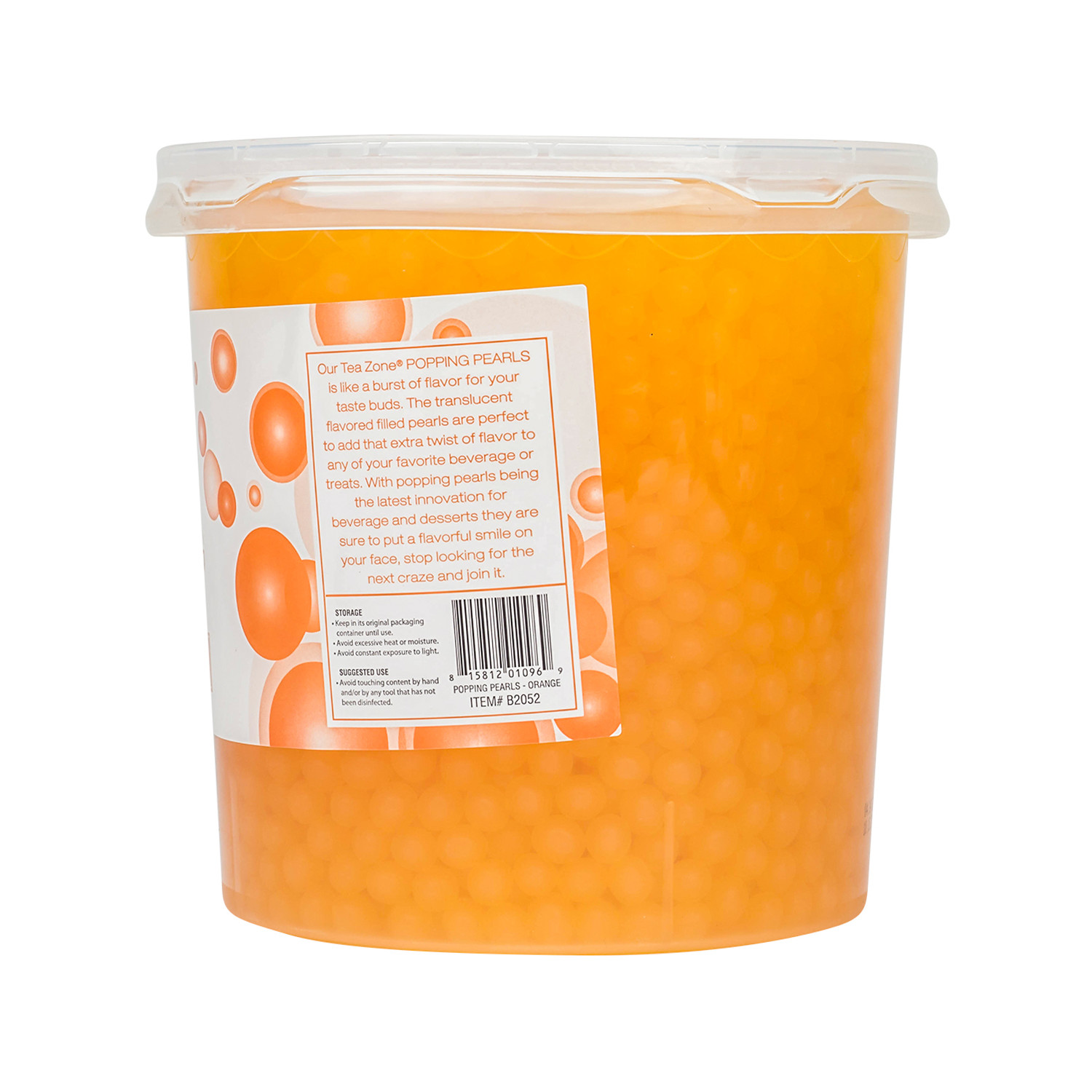 Tea Zone Orange Popping Pearls/Bursting/Popping Boba(B2052, 7 lbs) for Boba Tea