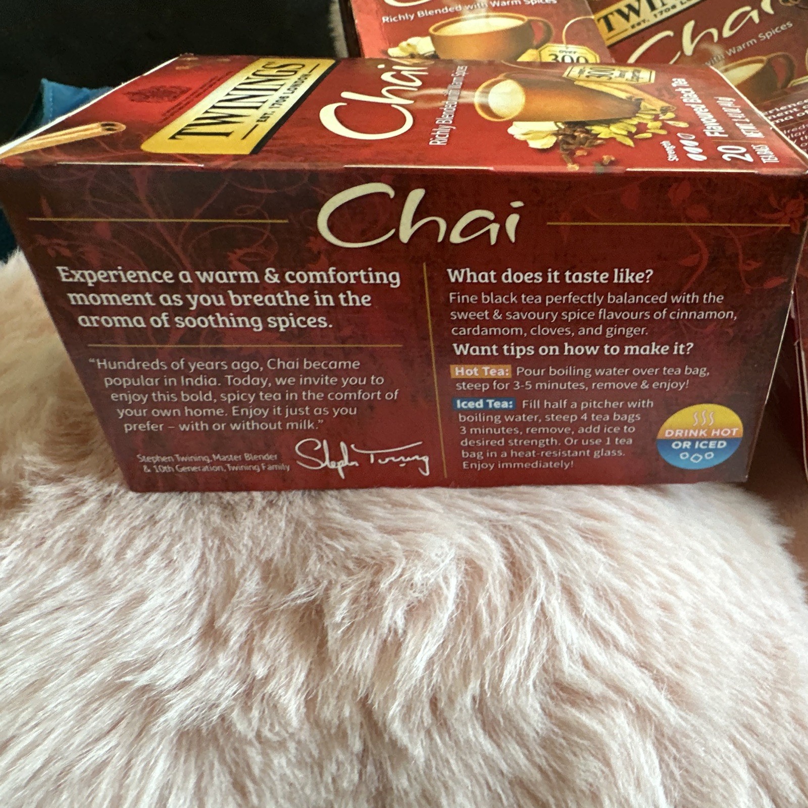 Twinings Chai Black Tea Bags, Cinnamon Cardamom Clove Ginger, 20ct 1.41oz