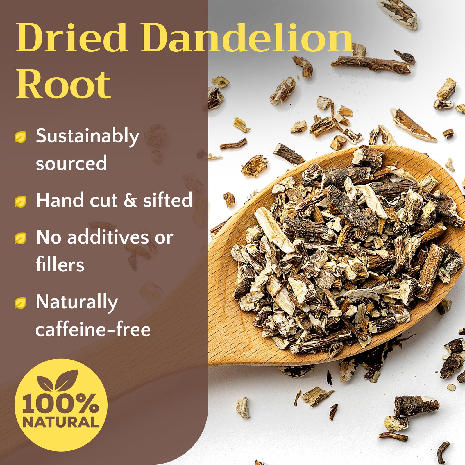 Dandelion Root Tea Herb Loose – Dried Cut and Sifted Roots – Raw Natural Unro…