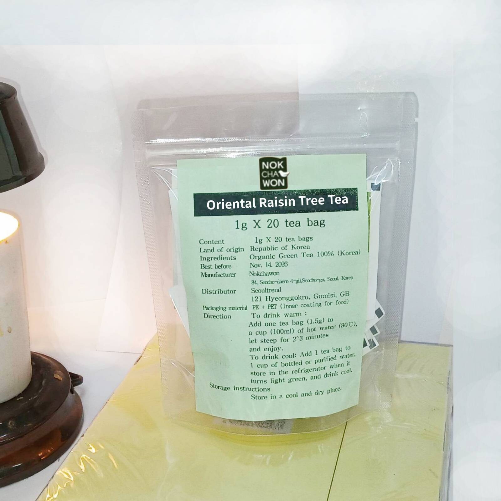 Korean Oriental Raisin Tree Tea 20 Tea bag Nokchawon Free Shipping wt tracking