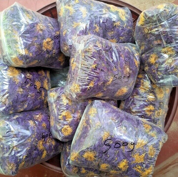 180g Dried Blue Lotus Flower Nymphaea Caerulea Natural Hand Picked Flower Herbal
