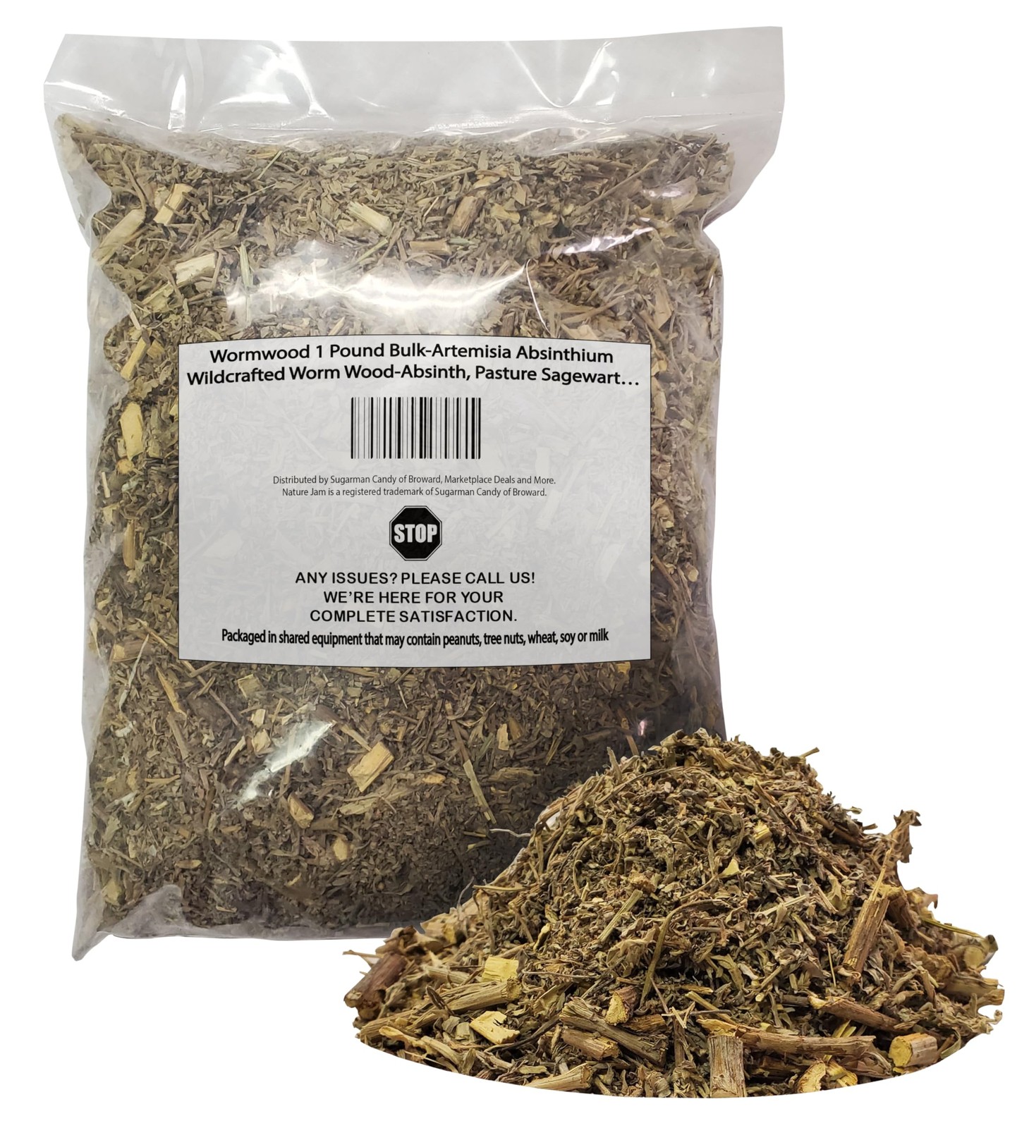 Wormwood 1 Pound Bulk-Artemisia Absinthium Wildcrafted 1 (Pack of 1)