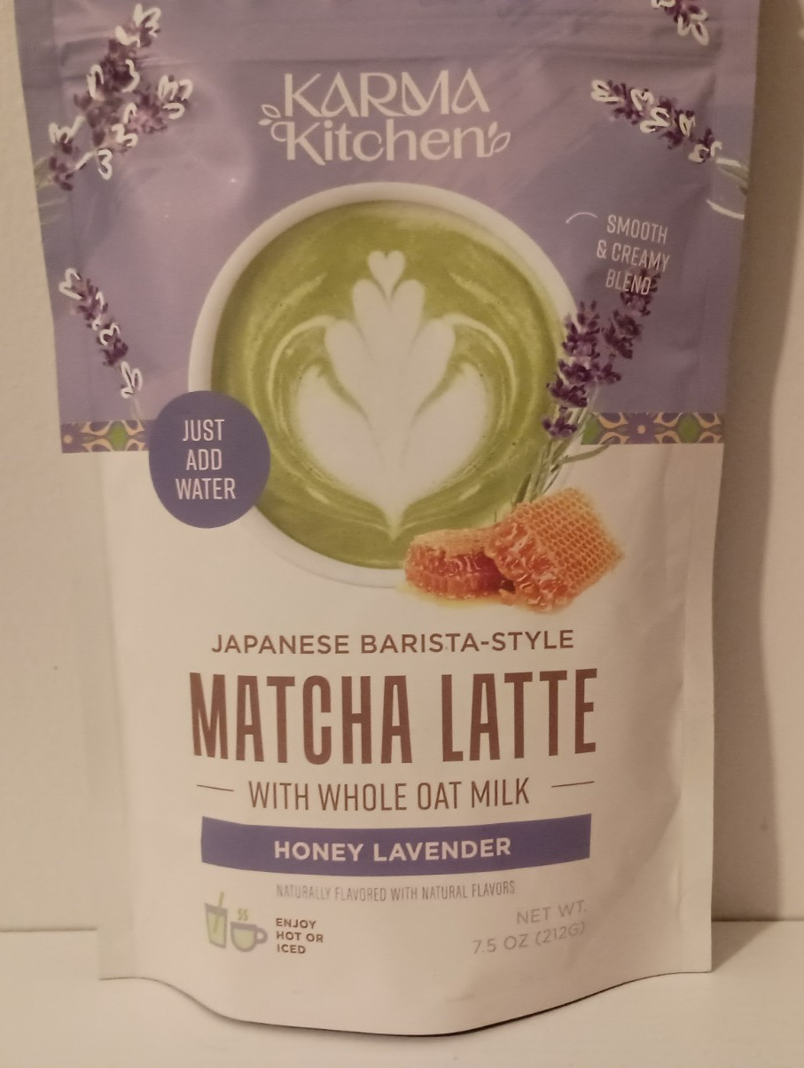 2 Karma Kitchen Japanese Barista-Style Honey Lavender Matcha Latte w/ Oat Milk