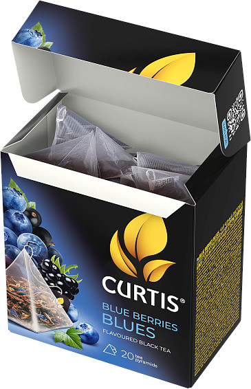CURTIS Black Tea BlueBerry Blues 20 Pyramids NO GMO Made in Russia RF US Seller