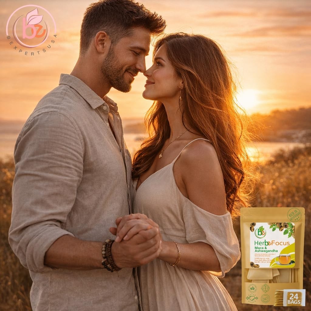 Maca & Ashwagandha Herbal Tea (24 Tea Bags) – 2000mg Each – Traditional Vitality
