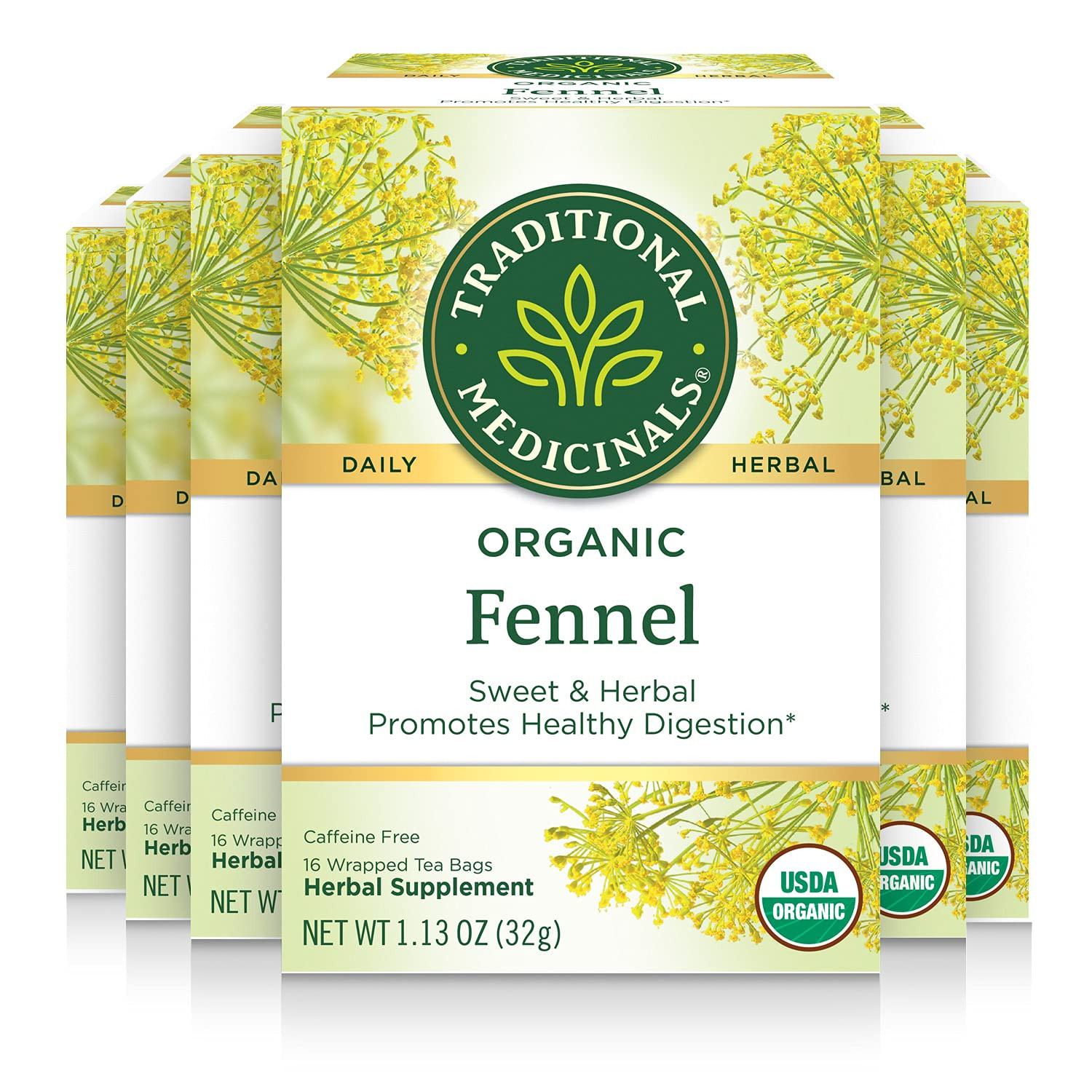 Traditional Medicinals Tea, Organic Fennel, Promotes Healthy Digestion, 96 Tea B