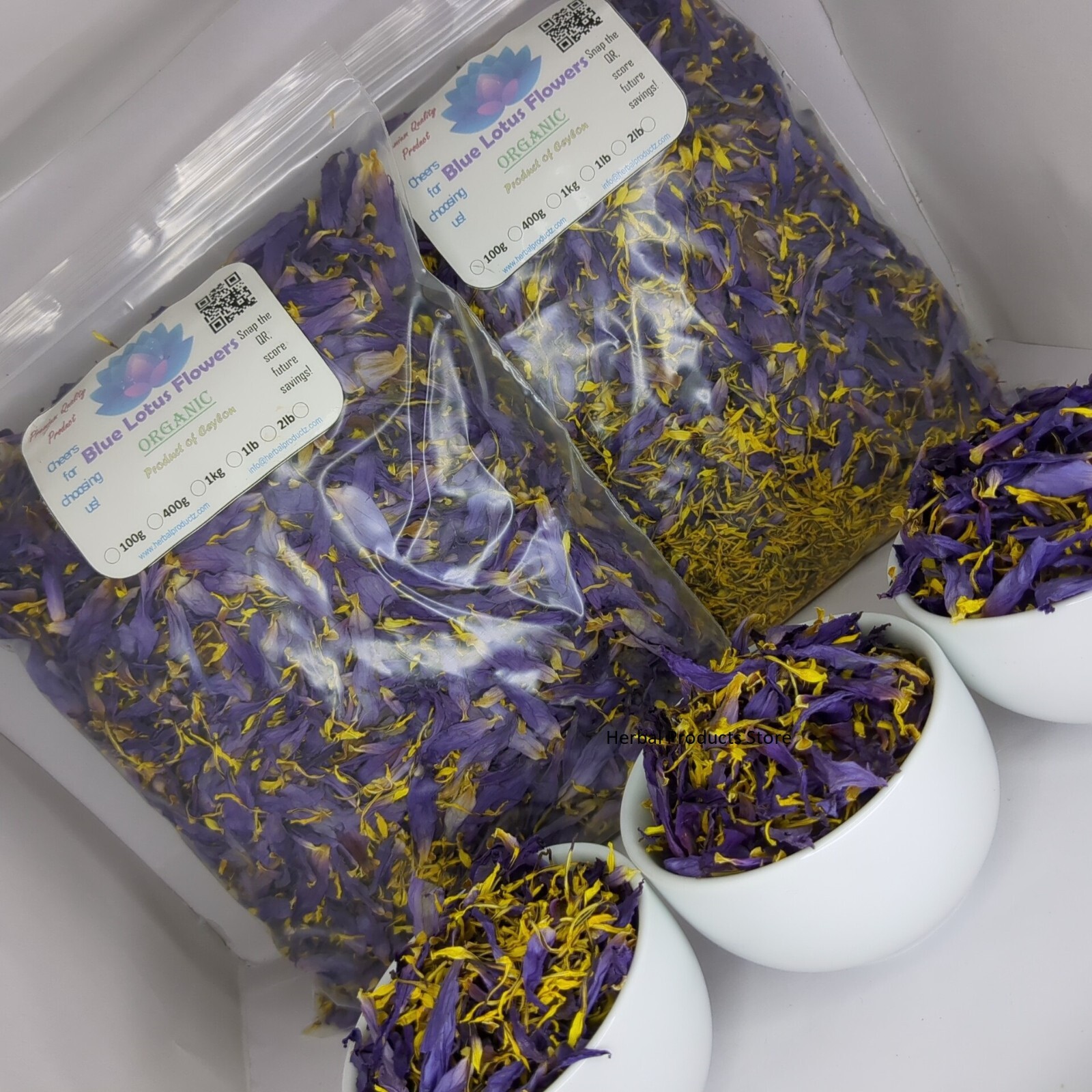 Organic Natural BLUE LOTUS, Nymphaea Caerulea Dried Flower 100% Harbal Tea/Smoke