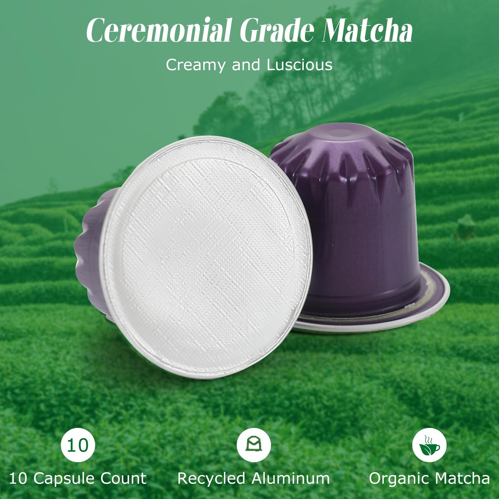 Matcha Green Tea Capsule Ceremonial Grade, Recyclable Original Line…