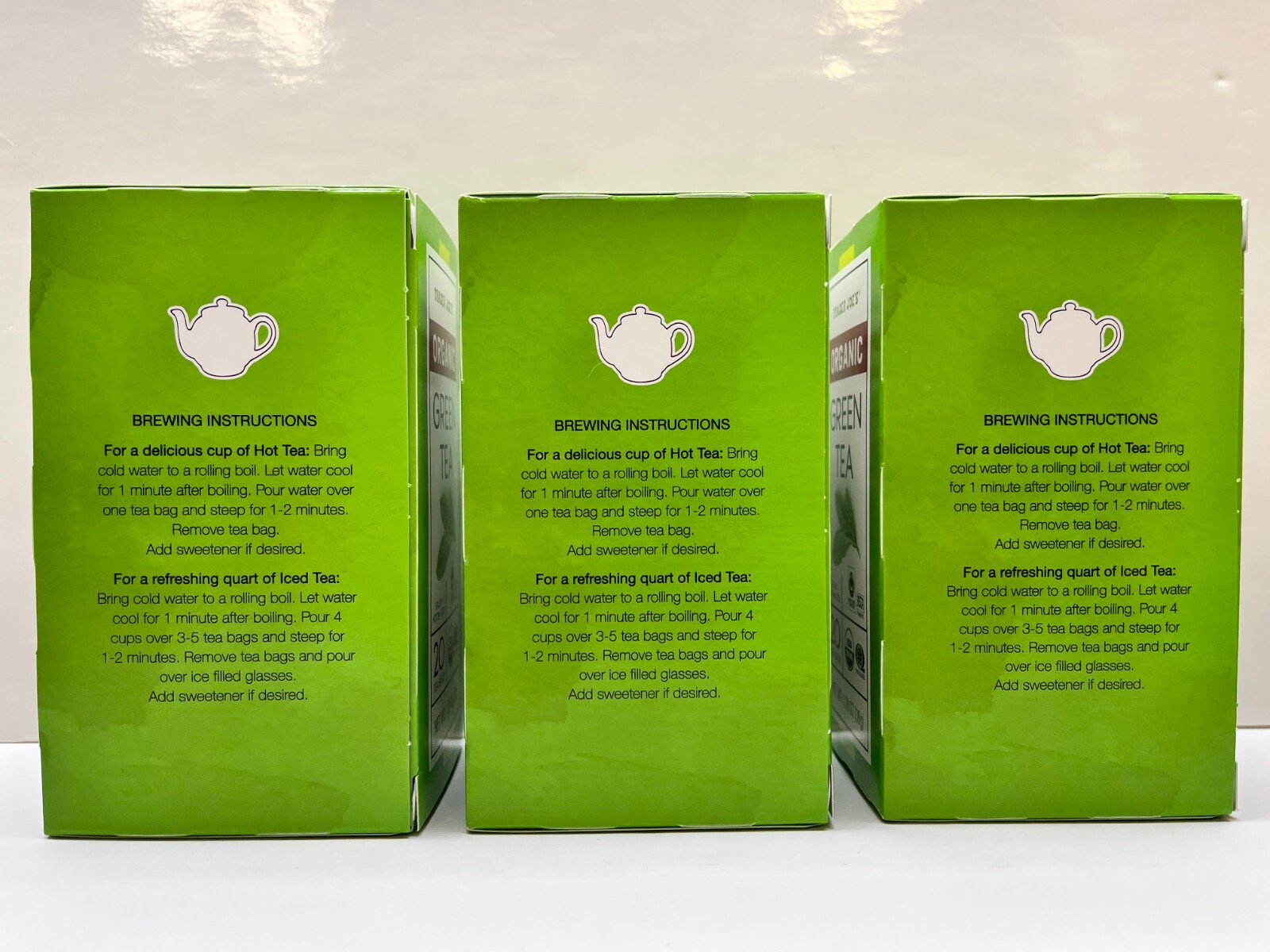 3 Packs Trader Joe’s s Organic Green Tea (Total 60 tea Bags) NEW PACKAGING