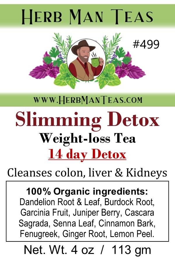 SLIMMING DETOX TEA – Cleanses liver, reduces swelling & controls appetite 4oz