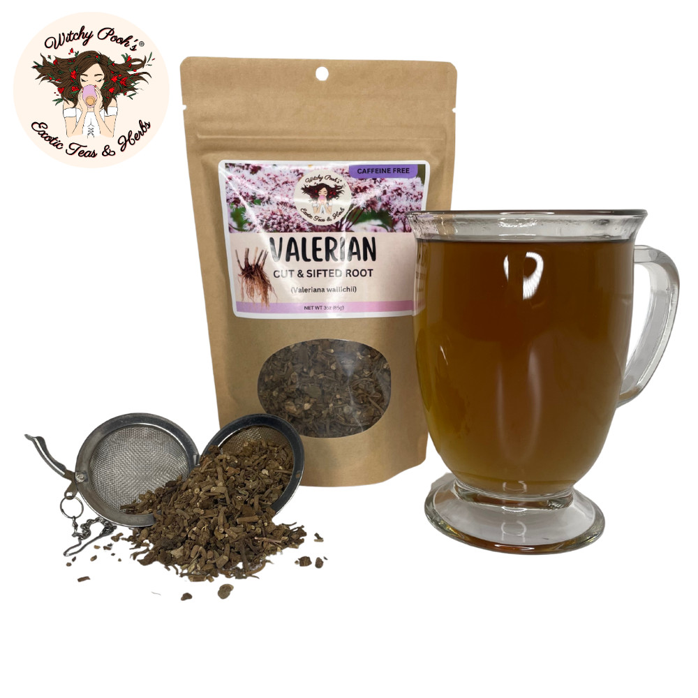 Valerian Root Loose Leaf Herbal Tea for Anxiety, Stress Relief and Sleep Aid