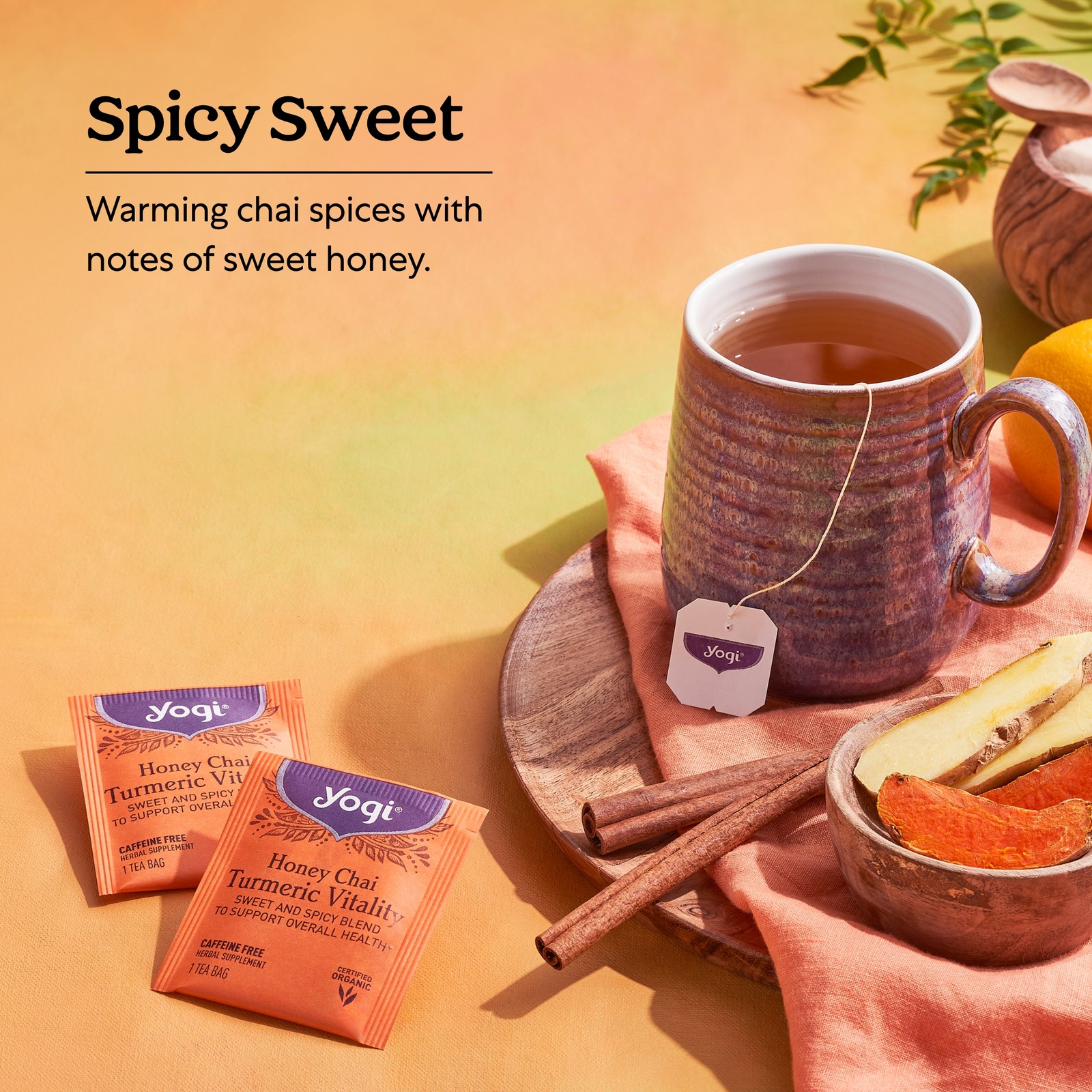 Yogi Tea – Honey Chai Turmeric Vitality – 6 Pack, 96 Tea Bags