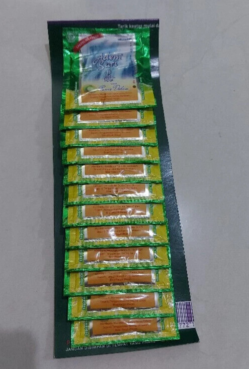 12 Pcs Adem Sari Herbal Lime Drink For Sore Throat, Mouth Ulcer & Bad Breath