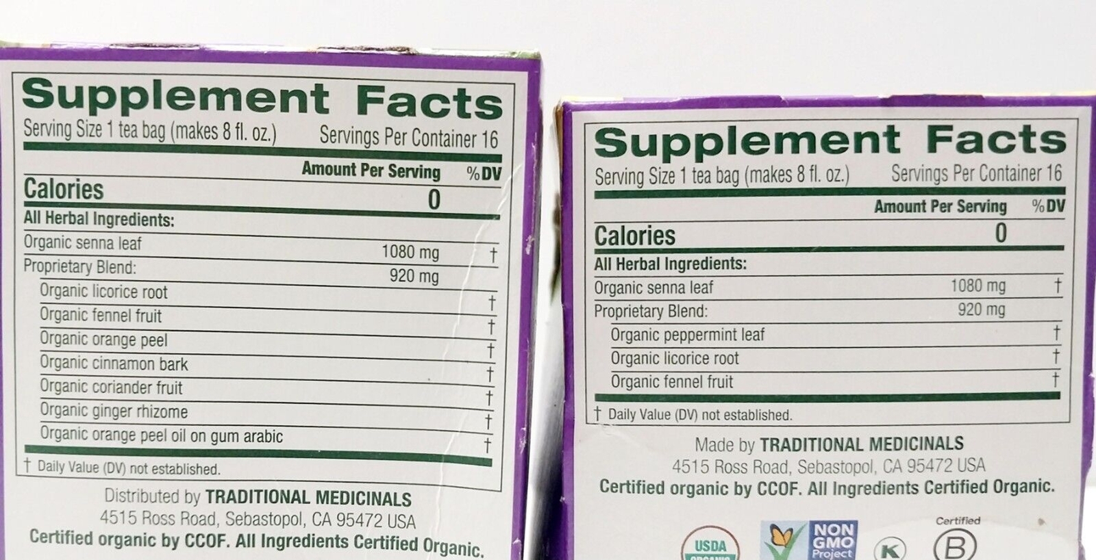 3 Box Lot Traditional Medicinals Smooth Move Tea Regular Peppermint EXP Feb 2027