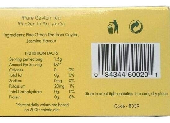 Stassen, Jasmine Green Tea, 100 Tea Bags, Quality #1 ( New Package )