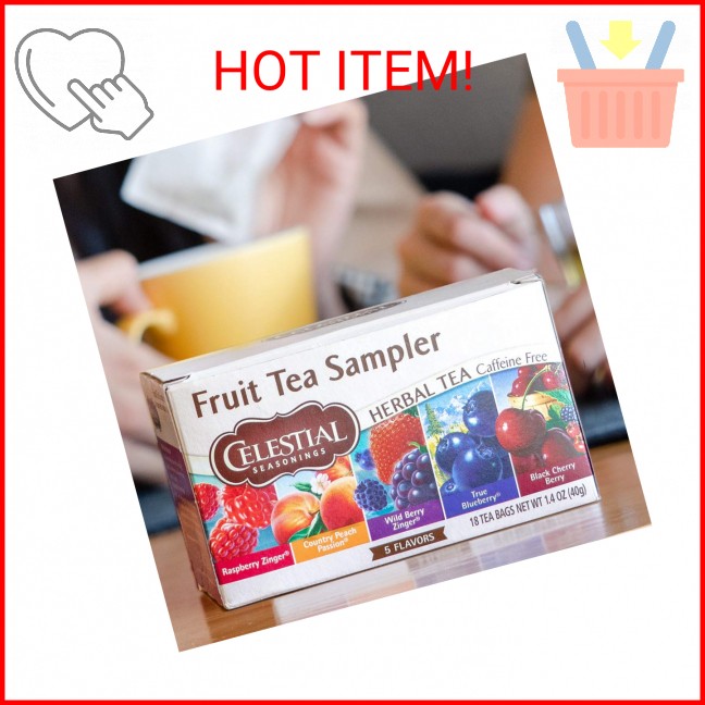 Celestial Seasonings Herbal Tea Fruit Sampler – 18 Tea Bags