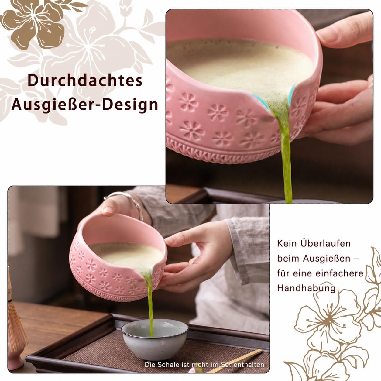 Matcha Whisk Set, Ceramic Matcha Kit Set Includes Matcha Bowl, Matcha Whisk a…